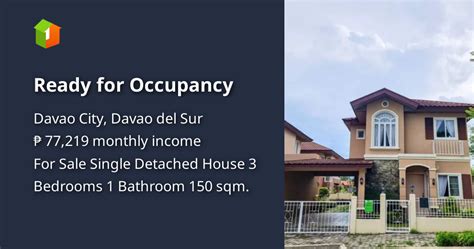Lot davao city ready occupancy .